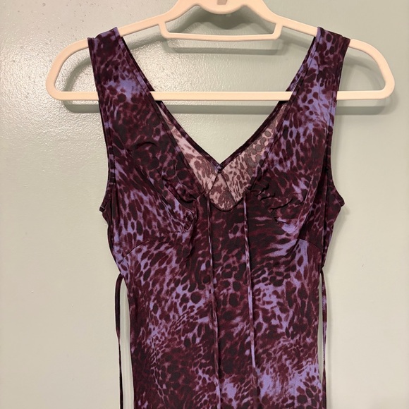 Realisation Par The Scarlet Purple Leopard Silk Midi Dress - Picture 5 of 6